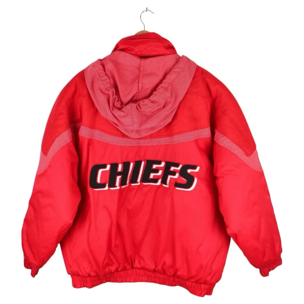 Vintage Kansas City Chiefs Puffer Jacket Pro Line Logo Athletic‎ Red Size XL NFL